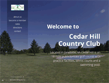Tablet Screenshot of playcedarhill.com